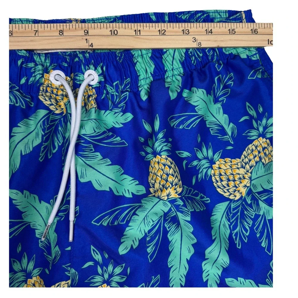 Abercrombie & Fitch Swim Trunks Shorts Mens Pineapple Print Beach‎ Hawaii Large